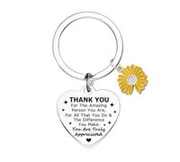 Thank You Gifts for Women Men Coworker Teacher Boss Employee Appreciation Keyring Birthday Gift Retirement Gift Leaving Gifts for Colleague Appreciation Present