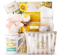 Thank You Gifts for Women, Sunflower Pamper Hamper Gift Sets for Women, Unique Relaxation Self Care Christmas Birthday Gift, Get well Soon Thinking of You Gifts for Best Friend Mum Sister Wife