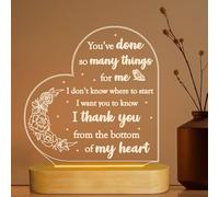Thank You Gifts for Women, Thank You Appreciation Gifts for Friends, Teacher, Colleagues, Gift for Her, Inspirational Birthday Presents, Warm Colors LED Bedside Lamp
