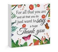 Thank You Gifts for Women Unique Desk Decorative Sign Appreciation Gift for Women Colleague Boss Employee Nurse Teacher Friends Mom Wooden Sign for Home Office Desk Shelf Table Decor