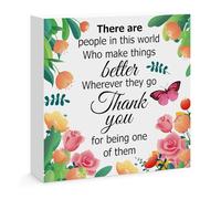 Thank You Gifts for Women Wooden Sign Home Office Desk Sign Decor Inspirational Gifts for Coworker Boss Leaving Farewell Retirement Appreciation Gifts for Women Friends Nurse Teacher