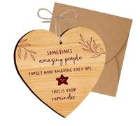Thank You Gifts, Friendship Gifts Sometimes People Forget How Amazing They Are, You're Amazing Gift for Mentor, Friend, Family, Colleague, Appreciation Gifts Wooden Heart Plaque