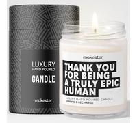 Thank You Gifts - Luxury Soy Wax Candle - Vanilla, Jasmine, Sugared Almond - Makester