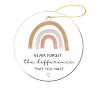 Thank You Gifts Never Forget The Difference That You Make Ceramic Ornament Keepsake Sign Heart Plaque Farewell Going Away Goodbye Appreciation Retirement Gifts for Women Men Coworker Boss Friend