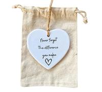 Thank You Gifts - Never Forget The Difference You Make Heart Ornament, Valentines Day Gift Appreciation Gifts for Women Men Boss Employee Coworker Nurse Friends (Style A)