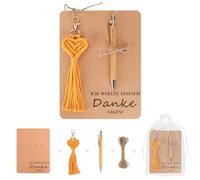 Thank You Gifts, Thank You for Everything Ballpoint Pen Wood, Small Leaving Gift for Colleagues, Teacher Friend Teacher Farewell (Orange)