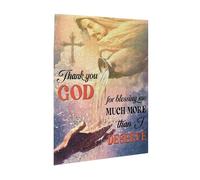 Thank You God For Blessing Me Much More Than I Deserve Poster Wall Art God Jesus Poster Motivational Gifts For Christian, Jigsaw Puzzle 1000 Puzzle Pieces,Puzzle Enthusiasts