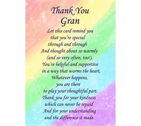 Thank You Gran Poem Verse Greeting Card