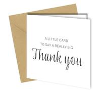Thank You Greeting Card, A Little card to say a big thank you, Wedding, Anniversary, Reply for Presents #1651