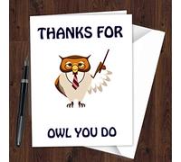 Thank You Greeting Card Funny Rude Cheeky Teacher Mum Dad Carer Nurse Doctor G15