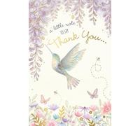 Thank You Greeting Card With Hummingbird by Wishing Well Studios, 5 x 8 Inches (12 x 20 Cms)