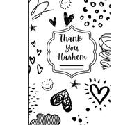 Thank you Hashem Notebook Gratitude Journal 120 pages 6x9 lined: Great Gift for Jewish Women, Men, Teens and Kids