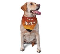 Thank You Jesus Dog Bandanas Pet Scarf Triangle Bib Boy Girl Adjustable Kerchief Accessories for Small Medium Large Puppy