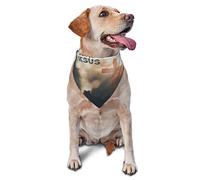 Thank You Jesus Dog Bandanas Pet Scarf Triangle Bib Boy Girl Adjustable Kerchief Accessories for Small Medium Large Puppy