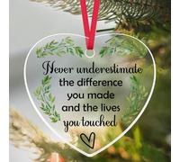 Thank You Keepsake Gifts Acrylic Ornament Employee Appreciation Gifts for Coworkers Boss Nurse Teachers Women Retirement Gift for Woman Inspirational Gift Ideas Ornament for Christmas Tree