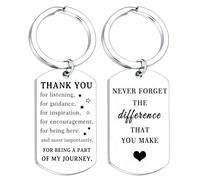 Thank You Keyring For Teacher Employee Appreciation Gifts Coworker Christmas Birthday Gifts Never Forget The Difference You Make Keyring