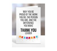 Thank you Leader card, gifts for men, women, male, female, him, her, presents for Christmas, to say thank you, thoughtful, appreciation, A5-139_127
