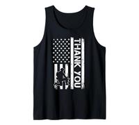 Thank You Memorial Day Flag Soldier Tank Top