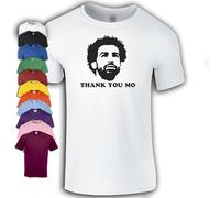 Thank You Mo Salah T-Shirt | Liverpool | Egyptian King (UK, Alpha, L, Regular, Regular, White)