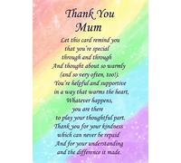 Thank You Mum Poem Verse Greeting Card