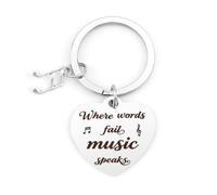 Thank You Music Teacher Gifts for Women Men End Of The Year Christmas Stocking Fillers Back To School Retirement Valentines End Of Term Graduation Appreciation Keyring Best Gifts for Music Teacher