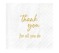 Thank You Napkins - Graduation & Retirement Party Supplies (4.5 x 4.5 In, 50Pcs)