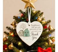 Thank You Neighbours Heart, Heart-Shaped Acrylic Friendship Decor, Friendship Love Ornament, Neighbours Like You are Precious & Few Appreciation Gifts to Neighbor