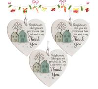 Thank You Neighbours Heart - Shaped Ornament, Handmade Heart-Shaped Sea Glass Friendship Ornament, Neighbours Like You are Precious & Appreciation Gifts for Neighbor (3)