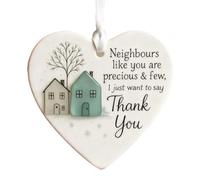 Thank You Neighbours Heart Shaped Ornament,Heart-Shaped Ceramic Neighbor Christmas Pr Ornaments are Like 2025,Neighbours You