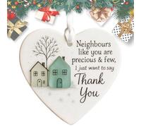 Thank You Neighbours Heart-Shaped Ornament | Neighbours Like You Are Precious & Few Appreciation Favors,Heart-Shaped Ornament for Moving Away House Warming Favors Wall Outdoor Christmas Tree Window In
