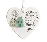 Thank You Neighbours Heart - Shaped Ornament, Thank You Christmas Ornament for Neighbours, 2D Acrylic Neighbour Leaving Farewell Keepsake