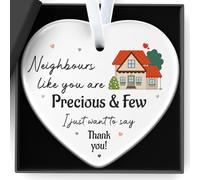 Thank You Neighbours White Heart Shaped Ceramic Ornament