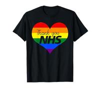 Thank you NHS multicolour rainbow heart T-Shirt