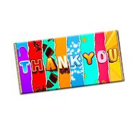 Thank you Novelty Chocolate Bar Wrapper Lovely Gift present for Mother Father Brother Sister Husband Wife Friend Lover Mate (#1162) (without chocolate bar)