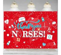 Thank You Nurses Backdrop Decoration Nurses Week Photographic Background Banner National Nurse Day Doctor Graduation Party 210X150cm