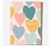 Thank You Open Out Cards - Sweet Heart - Pastels - Pack of 10. Thank You Cards Multipack, Pack of Thank You Cards, Kids Stationery Sets, Kids Thank You Cards (27 0023)