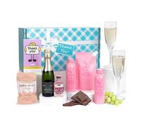Thank You Pamper Hamper Gift Set - Prosecco, Pink Gin, Bath Treats & Chocolate