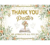 Thank You Pastor Backdrop Pastor Appreciation Week Photography Background We Appreciate All You Do Party Decorations Banner Photo Booth Props (7x5FT: 84x60 inch)