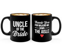 Thank You Proposal 2Side Mug 11oz Black - Thank You For Walking Me Down The Aisle Gift for Uncle of the Bride Appreciation Keepsake Memorable Meaningful