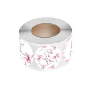 Thank You Round Stickers Adhesive Labels Elegant Bows for Party Wedding Baby Shower Decor Round Sticker Lovely Bows Labels for Party