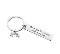 Thank You School Bus Driver Keyring Gifts Appreciation Gift for Bus Driver Women Men Anniversary Retirement Gift for School Bus Driver Graduation Thanksgiving Back to School Christmas Birthday Gifts