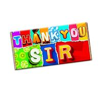 Thank you Sir Chocolate Bar Wrapper Novelty Gift present for Birthday New Year Christmas Xmas Thanksgiving (#1322) (with chocolate bar)