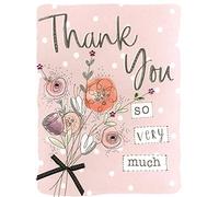Thank You So Very Much Gigantic Greeting Card Embellished A4 Sized Cards AO026