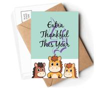 Thank You Special Year Four Postcards Envelopes Cards Mailing Year Horse