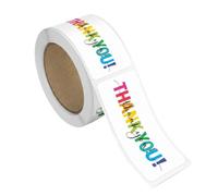 Thank You Stickers - 120 Pieces 2.5x7.6cm Rectangle Self-Adhesive Cute