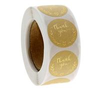 Thank You Stickers 500pcs/roll Adhesive Gold Foil Supplies Labels for Bakery Bread Dessert Wrapping Packaging Box Gift Packaging Seal Labels