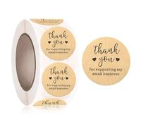 Thank You Stickers Roll - 1000Pcs Stickers for Small Business 1 Inch/1.5 Inch Simple Elegant Round Self-Adhesive Envelopes Seal Labels for School Classroom Office (Style 22, 1inch)