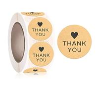 Thank You Stickers Roll - 1000Pcs Stickers for Small Business 1 Inch/1.5 Inch Simple Elegant Round Self-Adhesive Envelopes Seal Labels for School Classroom Office (Style 20, 1inch)