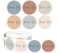 Thank You Stickers Roll - 1000Pcs Stickers for Small Business 1 Inch/1.5 Inch Simple Elegant Round Self-Adhesive Envelopes Seal Labels for School Classroom Office (Style 3, 1inch)