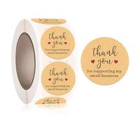 Thank You Stickers Roll - 1000Pcs Stickers for Small Business 1 Inch/1.5 Inch Simple Elegant Round Self-Adhesive Envelopes Seal Labels for School Classroom Office (Style 19, 1inch)
